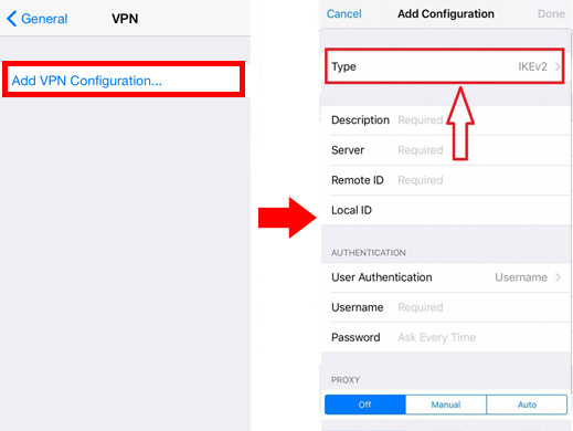 آموزش vpn در آیفون و آیپد