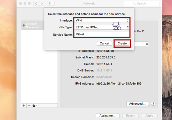 آموزش l2tp برای مک