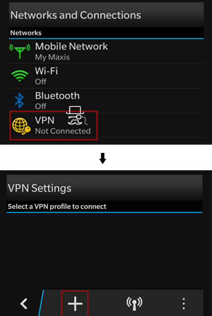 آموزش vpn برای بلک بری