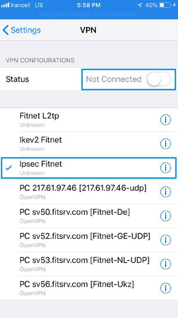 آموزش ipsec برای آیپد