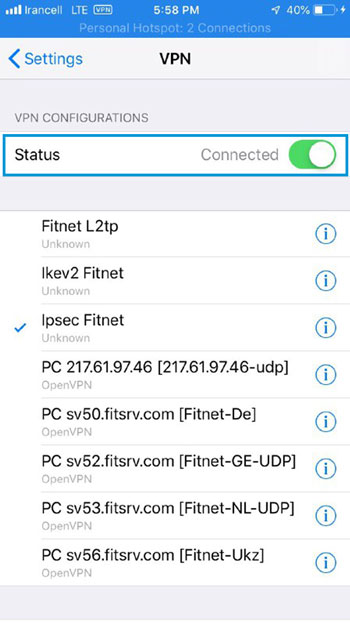 آموزش ipsec vpn در ios