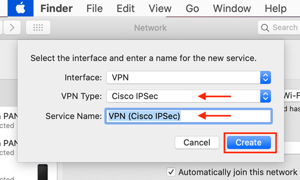 آموزش ipsec vpn در مک